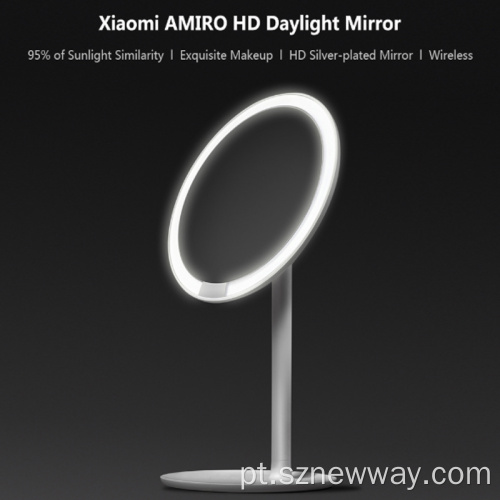 Xiaomi Mijia AMIRO Espelho de Maquiagem Cosmética Led